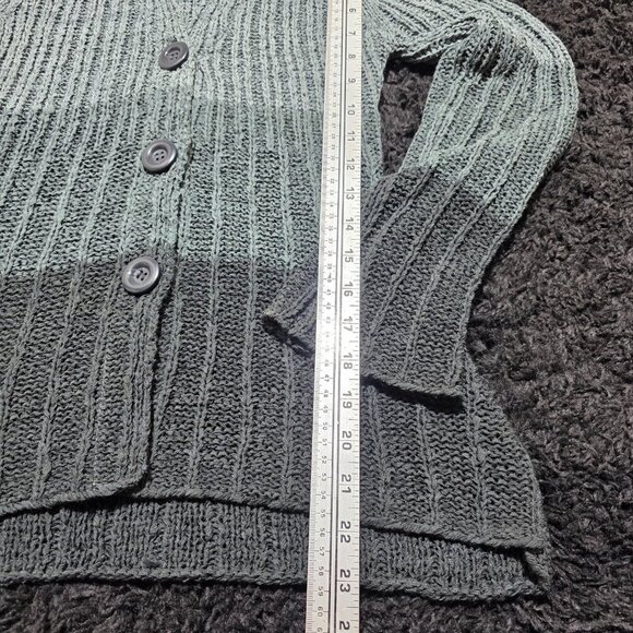 BCBG Max Azria Ombre Hooded Tunic Sweater‎ Women’s Size S Gray Knit - Picture 7 of 12